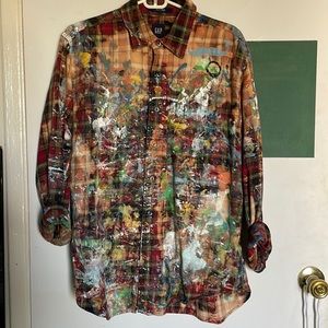 Custom painted shirt worn by artist